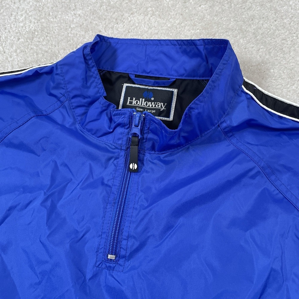 Holloway 1/4 Zip Pullover Windbreaker Jacket Mens Large Short Sleeve Mock Neck